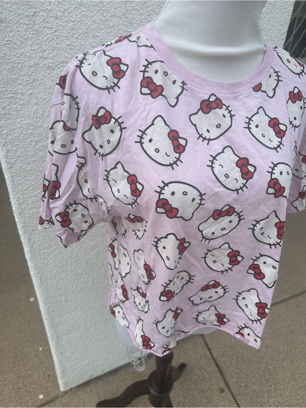 Hello Kitty Pink All-Over Print Short Sleeve Tee